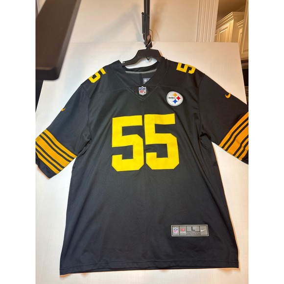 Nike Other - Nike Pittsburgh Steelers Devin Bush 55 Jersey Mens Large Black NFL On Field